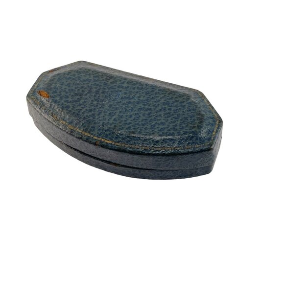 Tie Clip 10K Gold Filled and Mother of Pearl Tuxedo Buttons in Leather Box - Picture 10 of 11